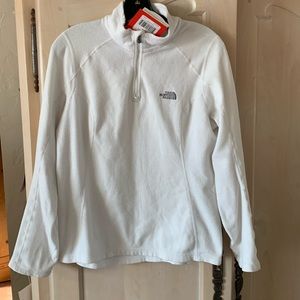 White The North Face, size M pullover mictovelou material with protective UPF 30